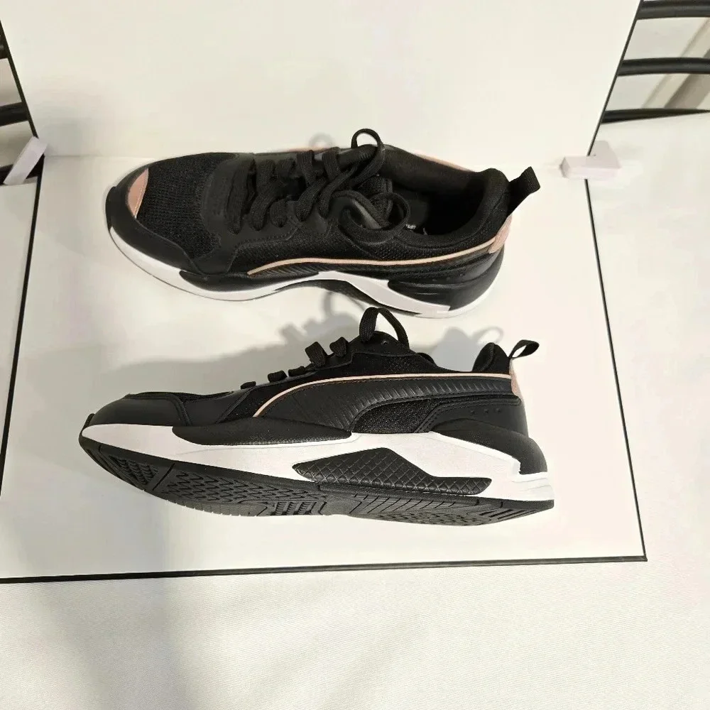 Puma Black and Rose Gold Sneakers – Stylish and Sporty